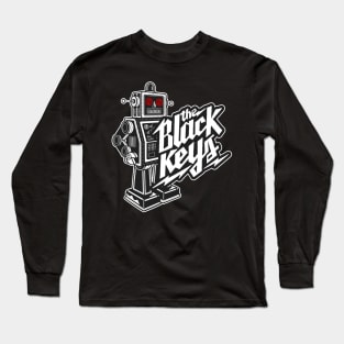 The Black Keys Retro Rockin' Red-Eyed Robot (Single-Sided) Long Sleeve T-Shirt